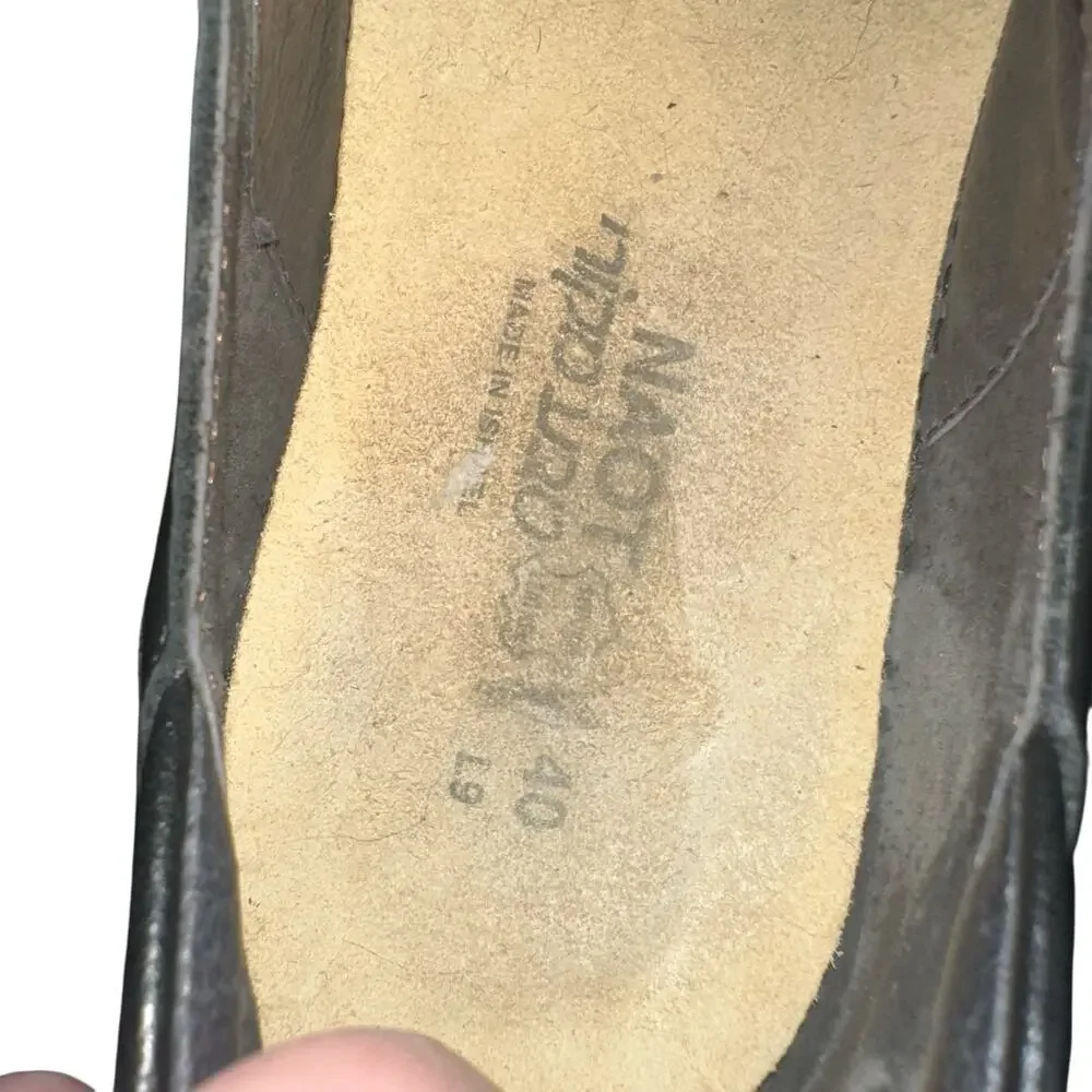 Naot Lagoon Black Leather Comfort Shoes Size 40 US 9 Orthotic